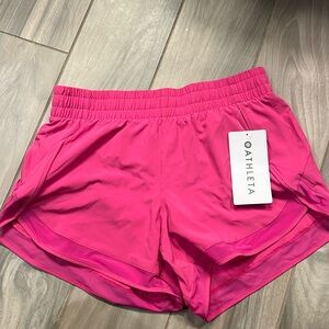 Athleta mesh racer run shorts